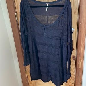 Free People… size m…. Black semi sheer